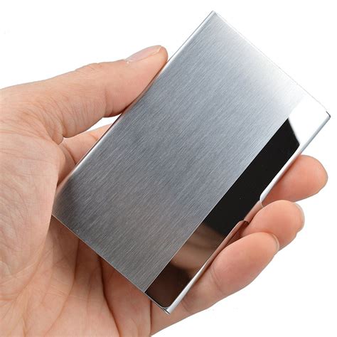 business card holder metal box|portable business card holders.